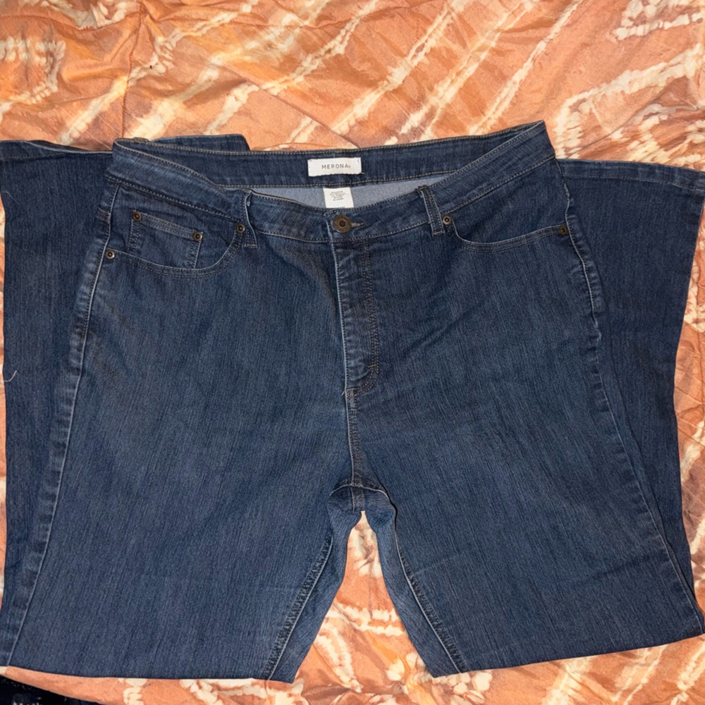 Merona Deep Blue Denim Jeans 18w